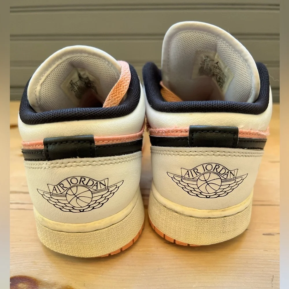 NIKE AIR JORDAN 1 LOW GS LT MADDER ROOT BLACK WHITE DM8960-801 SIZE 4